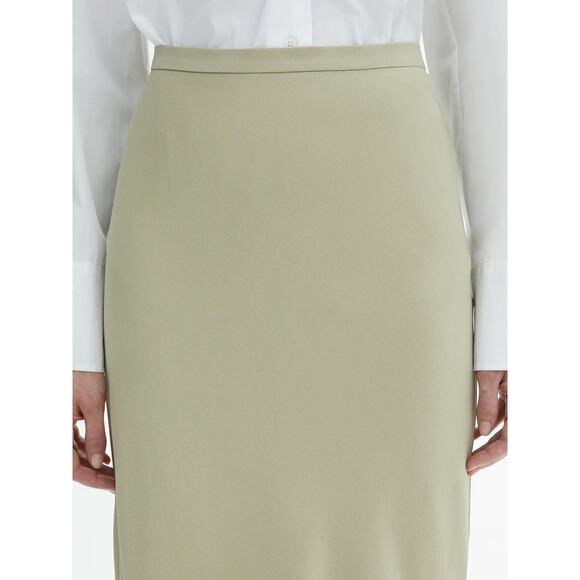 NWT DAGMAR House of Dagmar Shiny Long Skirt Slate Green 36 2 XS - Picture 2 of 10